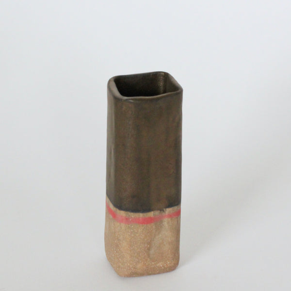 Bronze Square Bud Vase
