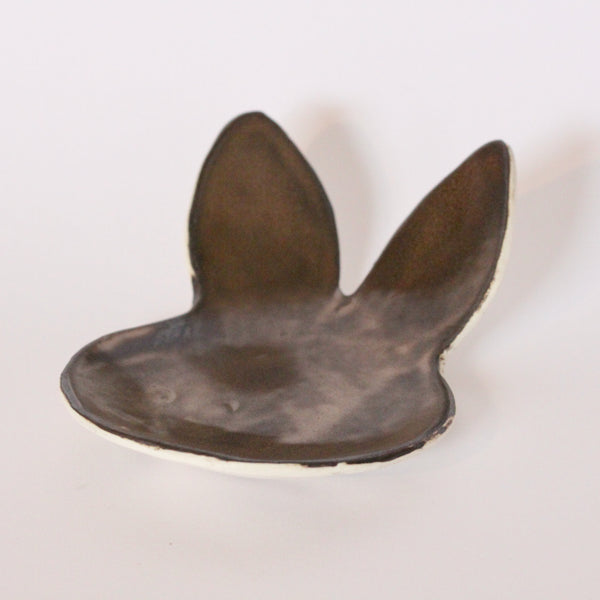 Rabbit Shaped Birch Ring Dish - Gold