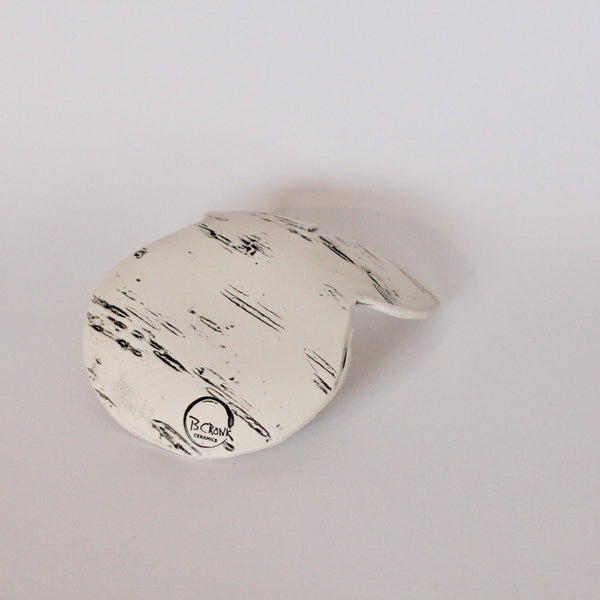 Rabbit Shaped Birch Ring Dish - White