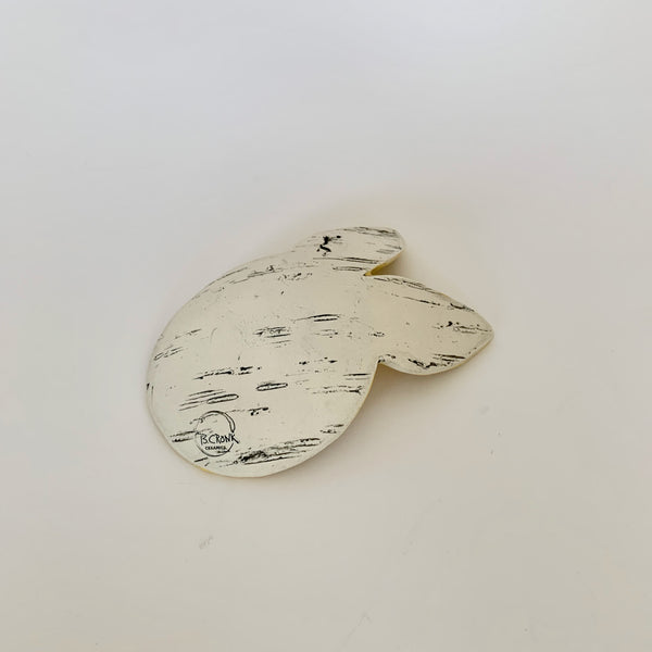 Rabbit Shaped Birch Ring Dish - Yellow
