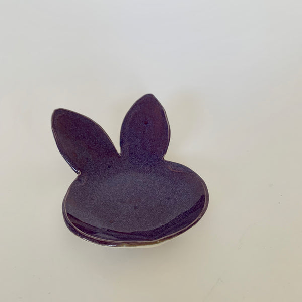 Rabbit Shaped Birch Ring Dish - Purple