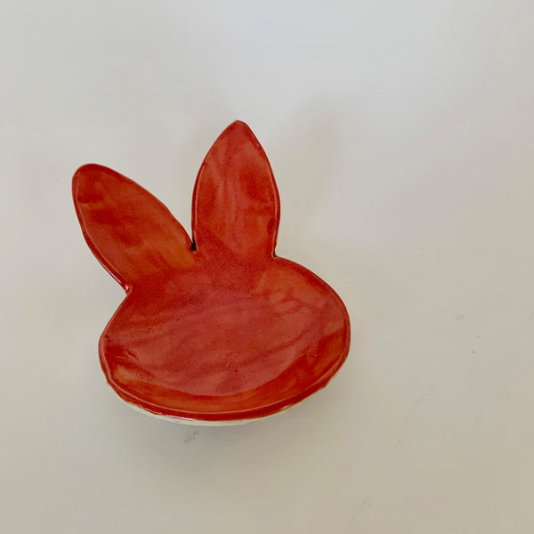 Rabbit Shaped Birch Ring Dish - Pink