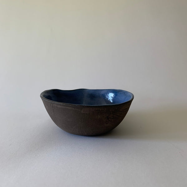 Blue Wood Grain Ice Cream Bowl
