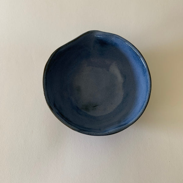 Blue Wood Grain Ice Cream Bowl