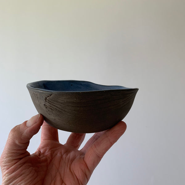 Blue Wood Grain Ice Cream Bowl