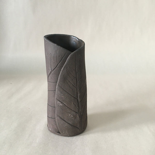 4" Bronze Leaf Bud Vase