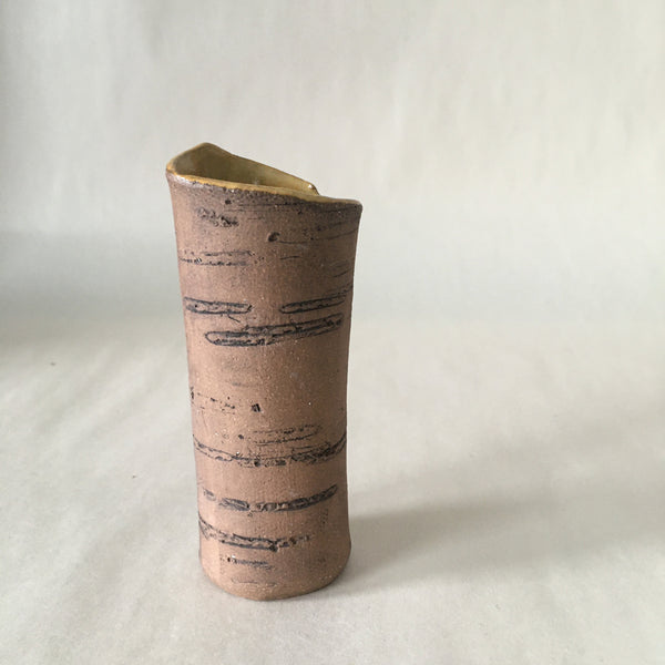 4.5" Orange Birch Bud Vase