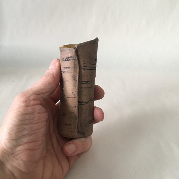 4.5" Orange Birch Bud Vase