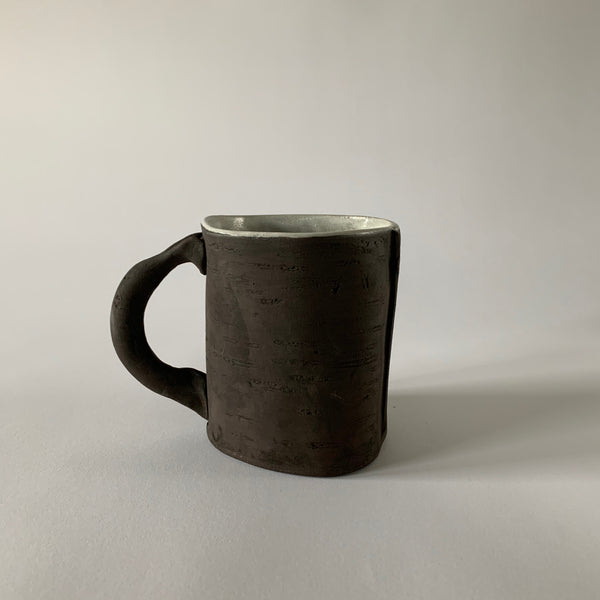 12oz White Dark Brown Birch Mug