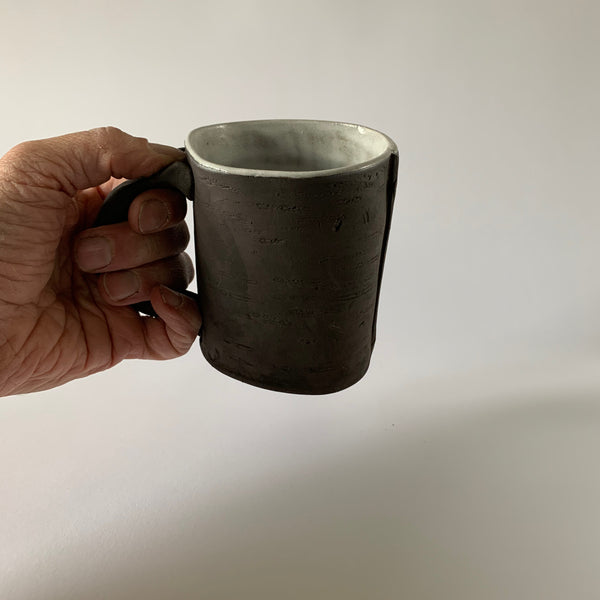 12oz White Dark Brown Birch Mug