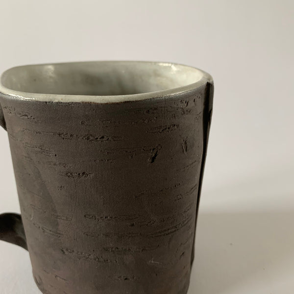 12oz White Dark Brown Birch Mug
