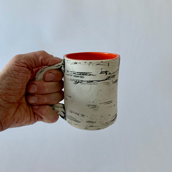 12oz Bright Orange Birch Mug