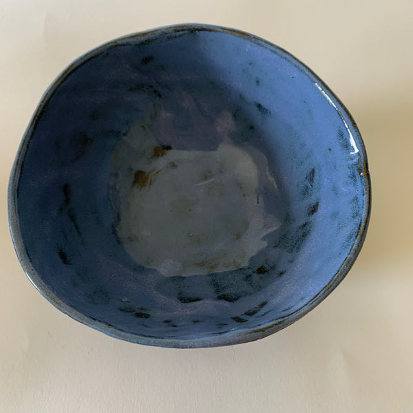 Blue Faux Bois Soup Bowl