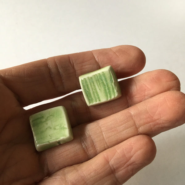 Faux Bois Green Cufflinks