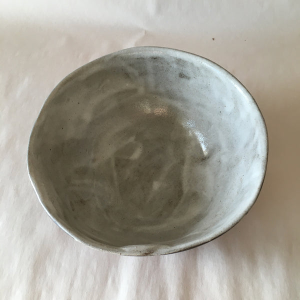 White Faux Bois Soup Bowl