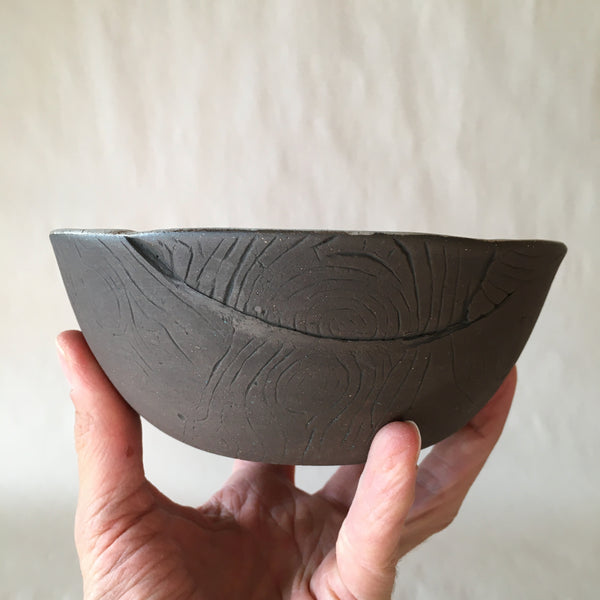 White Faux Bois Soup Bowl