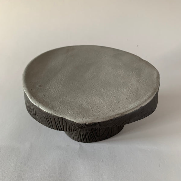 Medium White Faux Bois Pastry/Cake Stand