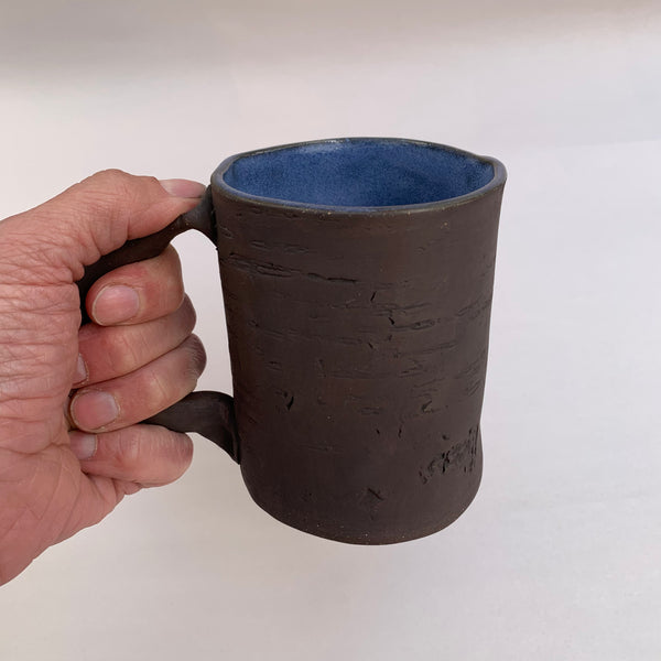 16oz Blue Dark Brown Birch Mug