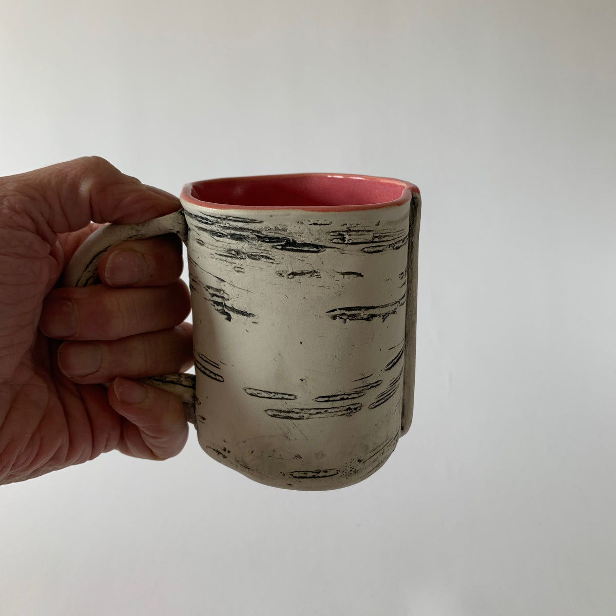 12oz Pink Birch Mug – B. Cronk Ceramics