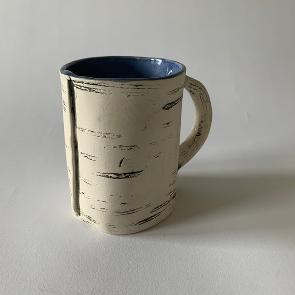 16oz Blue Faux Bois Birch Mug