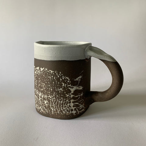 16oz Jute Dark Brown Clay Mug #2