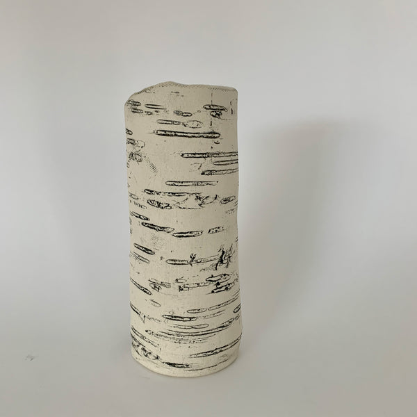 7" White Birch Vase