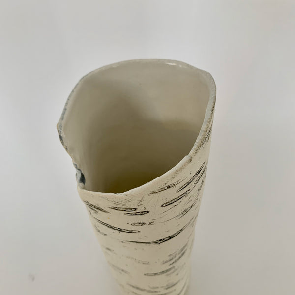 7" White Birch Vase