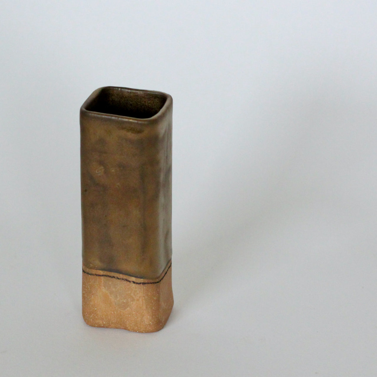 Bronze Square Bud Vase