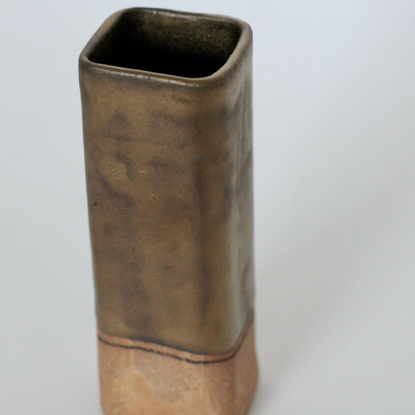 Bronze Square Bud Vase