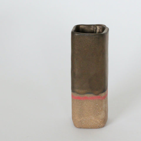 Bronze Square Bud Vase