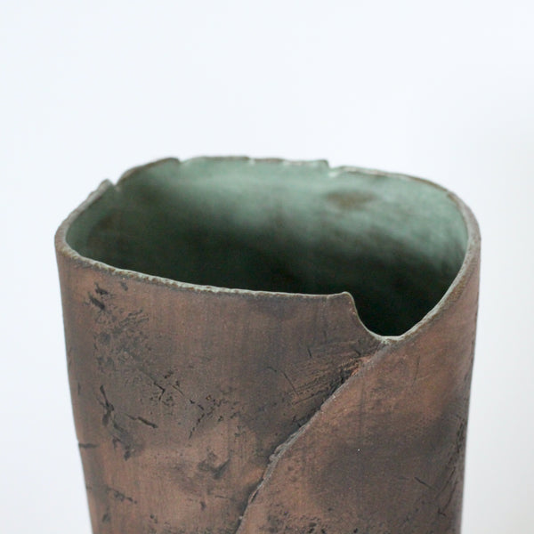 Green Tree Ring Vase