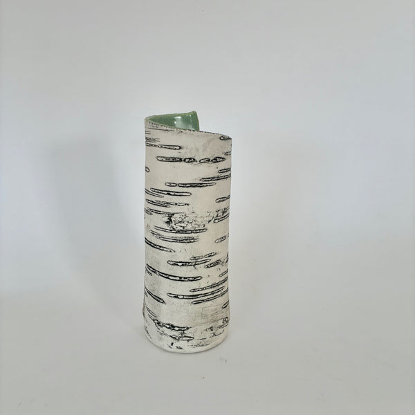 7.5" Green Birch Vase