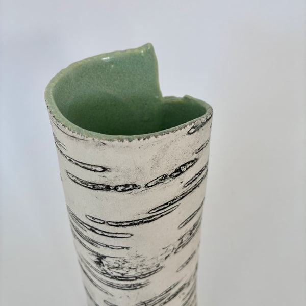 7.5" Green Birch Vase