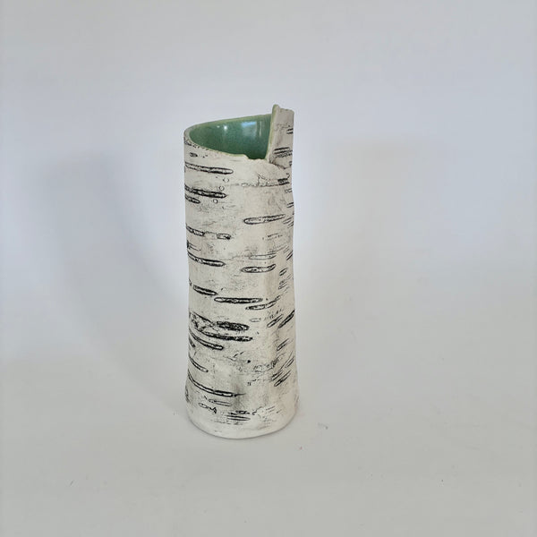 7.5" Green Birch Vase