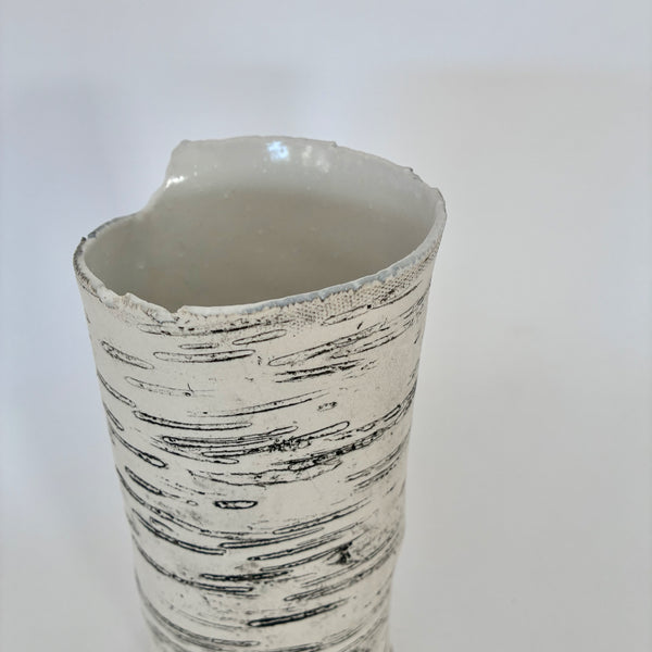 8.5" White Birch Vase