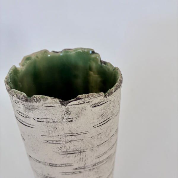 5.5" Emerald Green Birch Vase