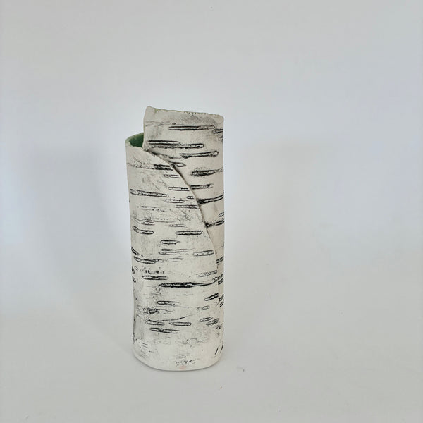 7.5" Green Birch Vase
