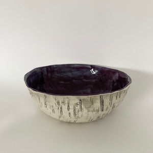 Large Purple Birch Fruit Bowl