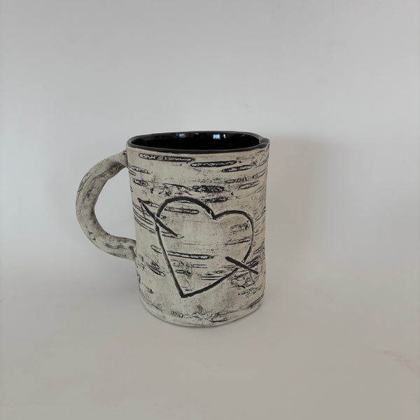 16oz Black Heart Birch Mug