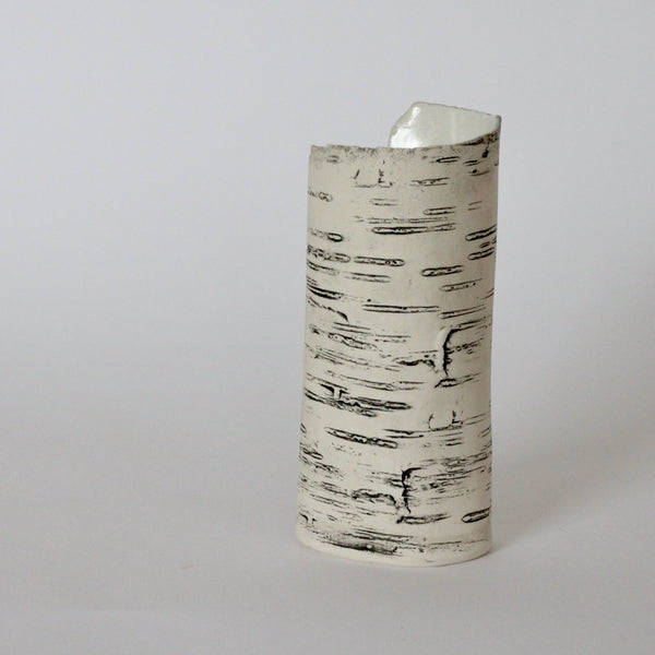 7” White Birch Vase