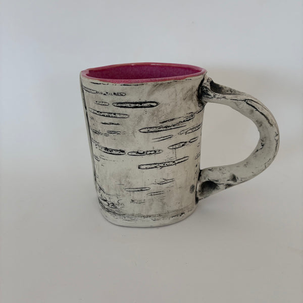 12oz Pink Heart Birch Mug