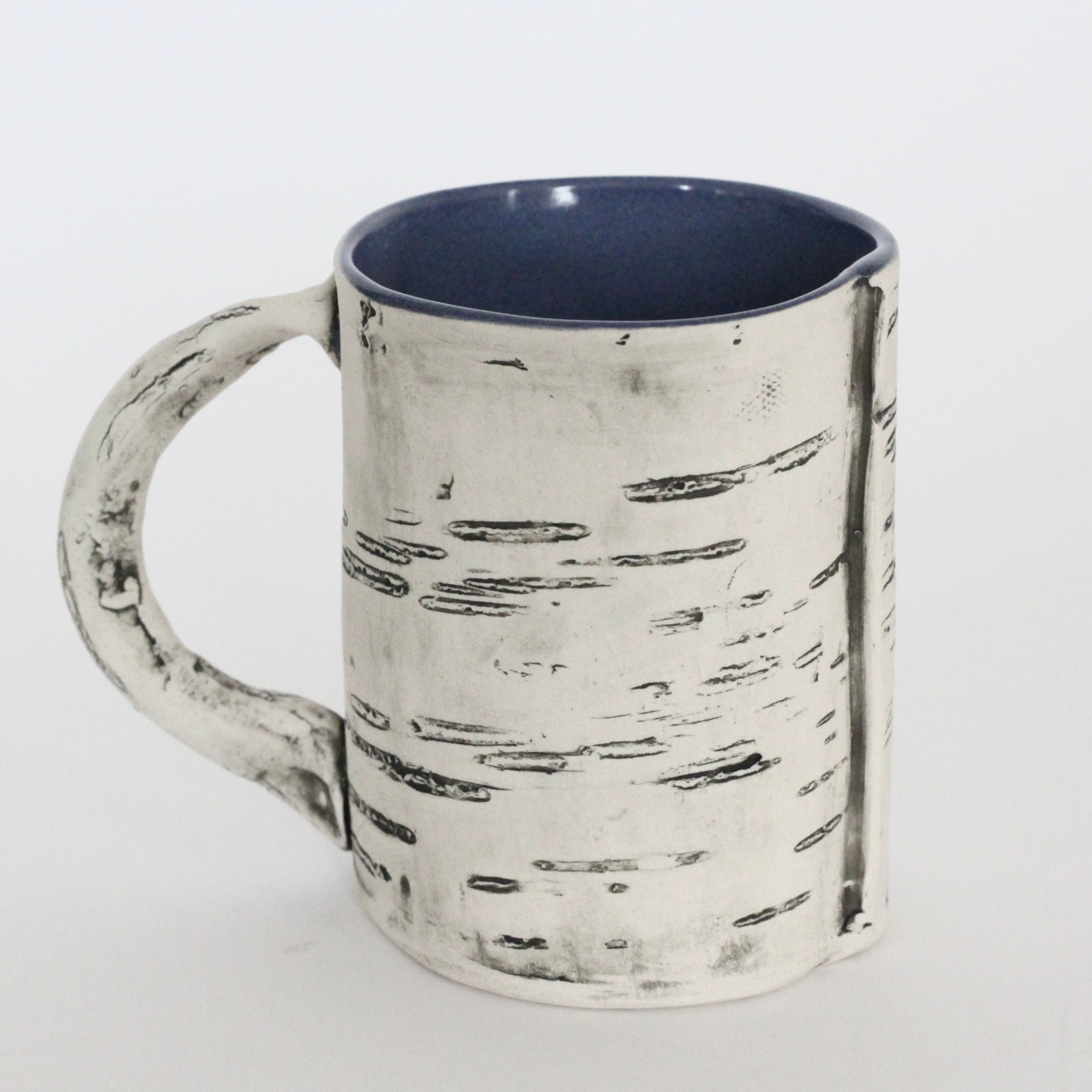 16oz Blue Faux Bois Birch Mug