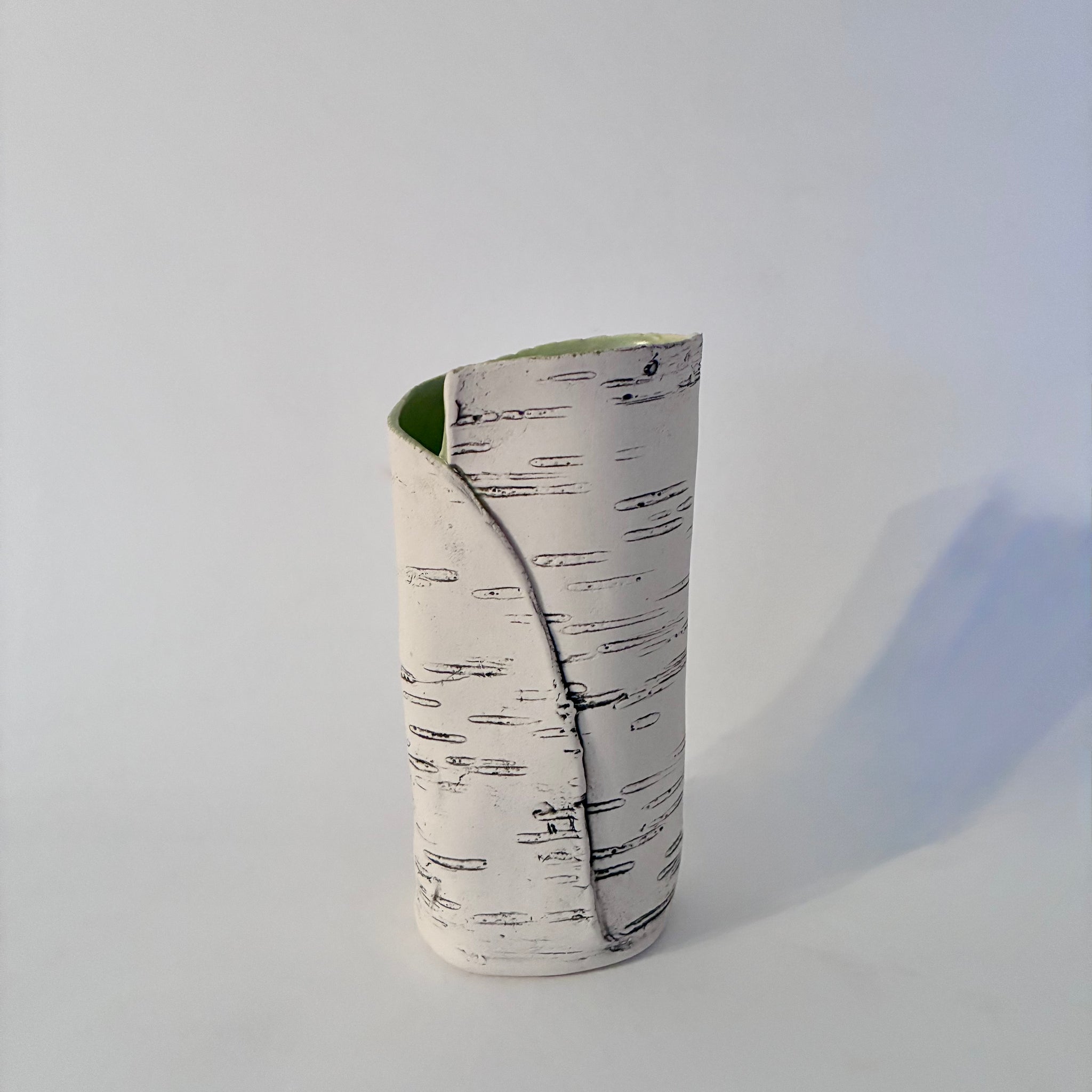 6.5” Green Birch Vase