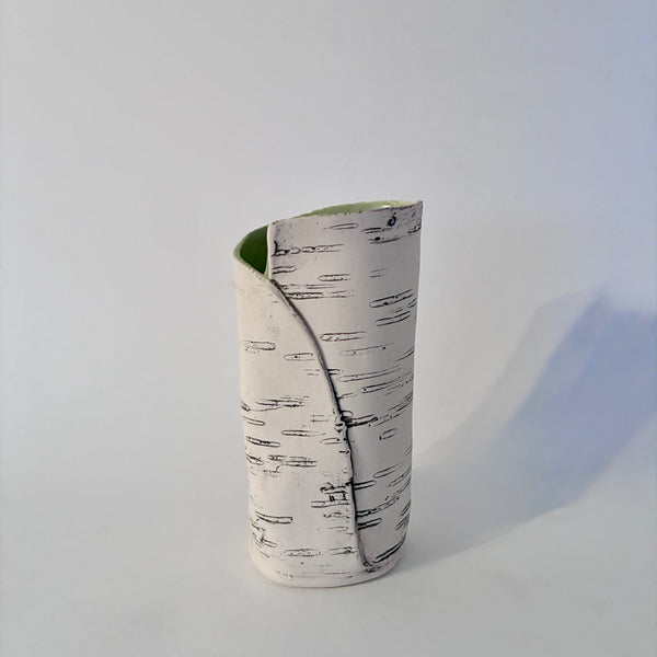 6.5” Green Birch Vase