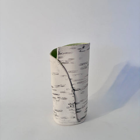 6.5” Green Birch Vase