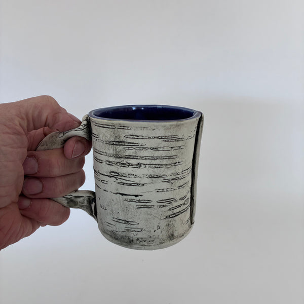 12oz Purple Faux Bois Birch Mug