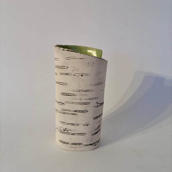 6.5” Green Birch Vase