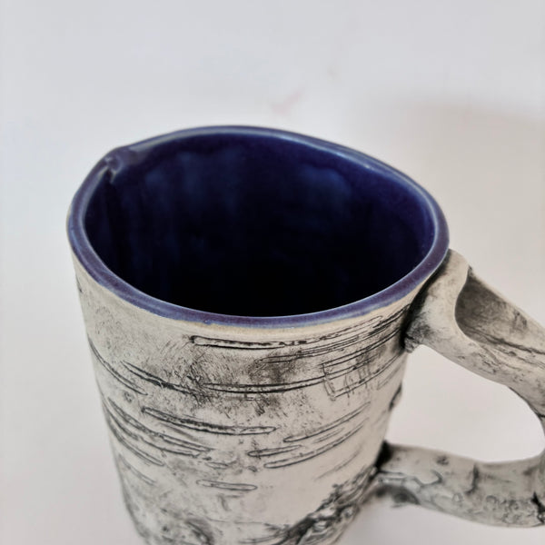 12oz Purple Faux Bois Birch Mug