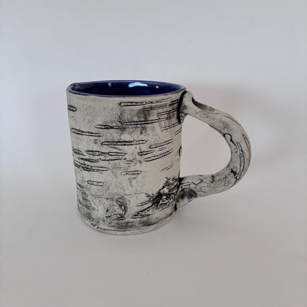 12oz Purple Faux Bois Birch Mug