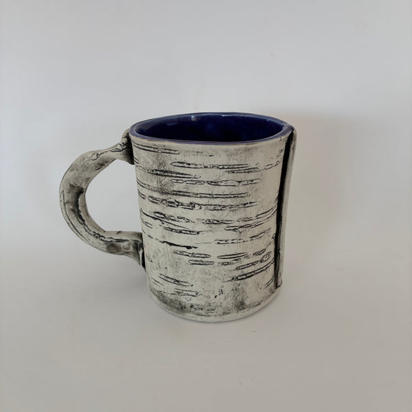 12oz Purple Faux Bois Birch Mug
